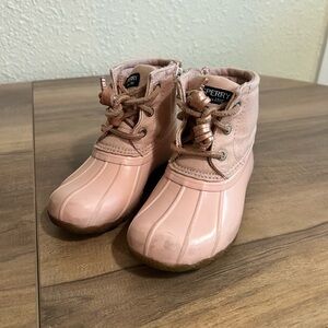 Sperry Toddler Pink Waterproof Duck Boots